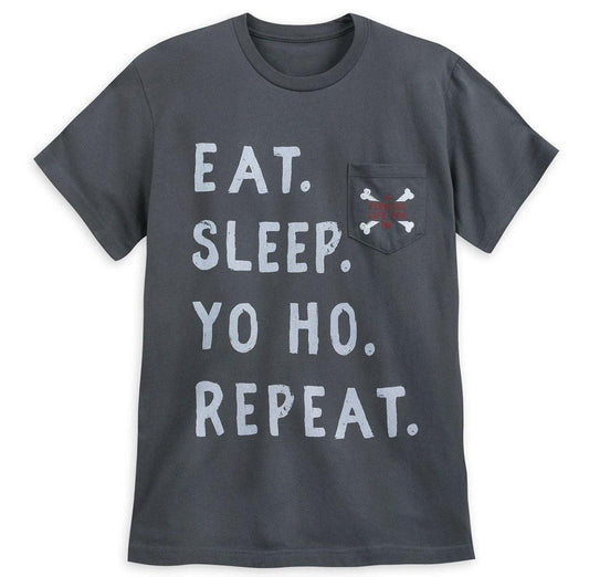 Disney Eat Sleep Yo Ho Repeat Pirates Mens Shirt - World of Treasures