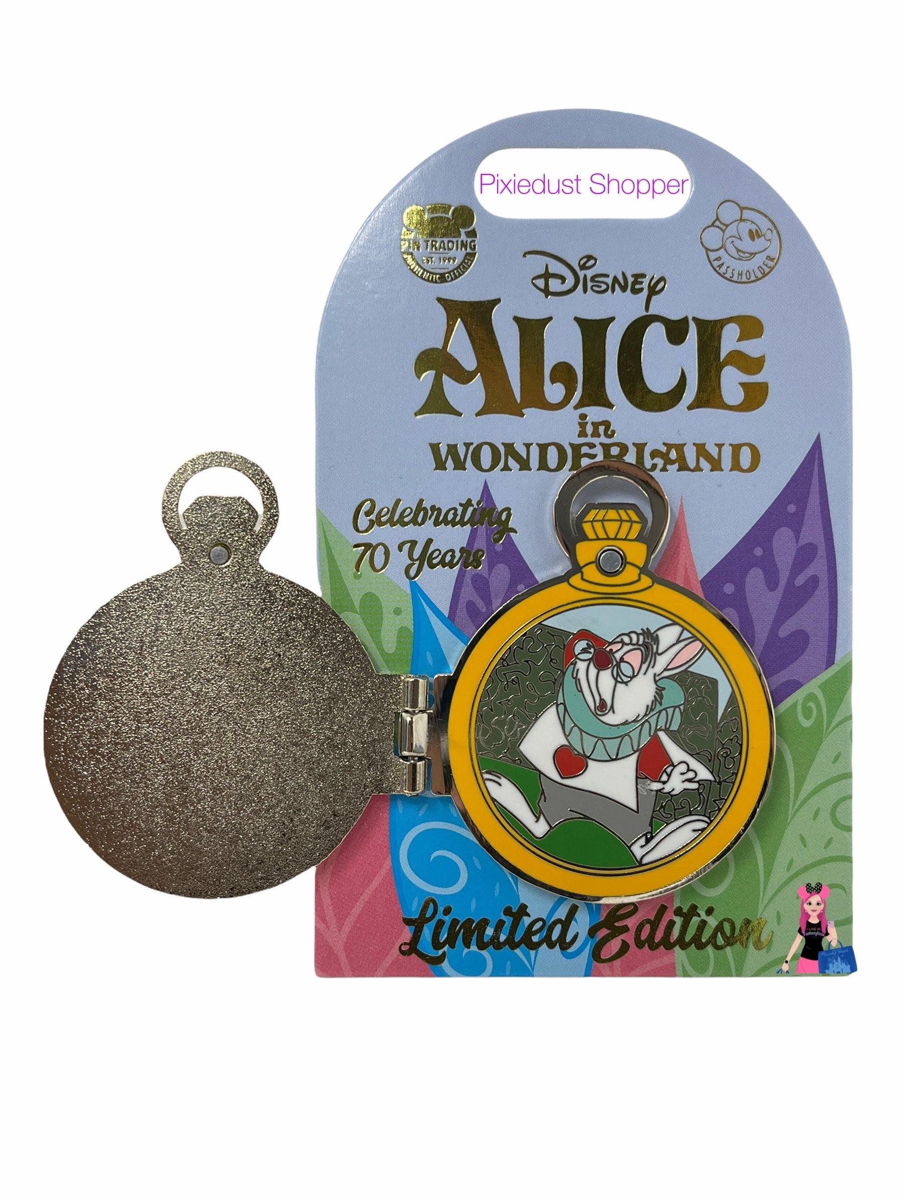 Disney Alice In Wonderland Celebrating 70 Years White Rabbit Annual Passholder Exclusive Limited Edition Hinged Pin - World of Treasures