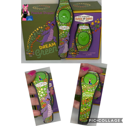 Disney 2020 Epcot Flower and Garden Festival Figment Magicband Limited Edition 2000 - World of Treasures