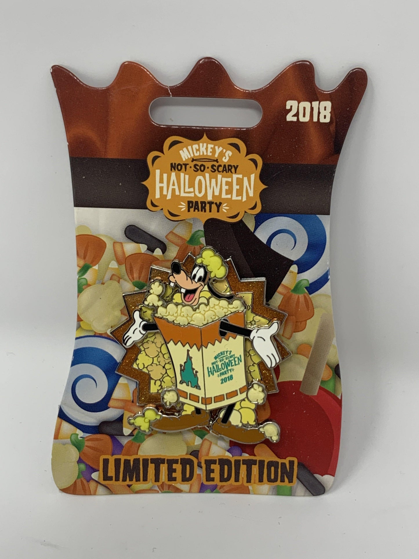 Disney MNSSHP 2018 Goofy Popcorn Halloween Party LE Pin - World of Treasures