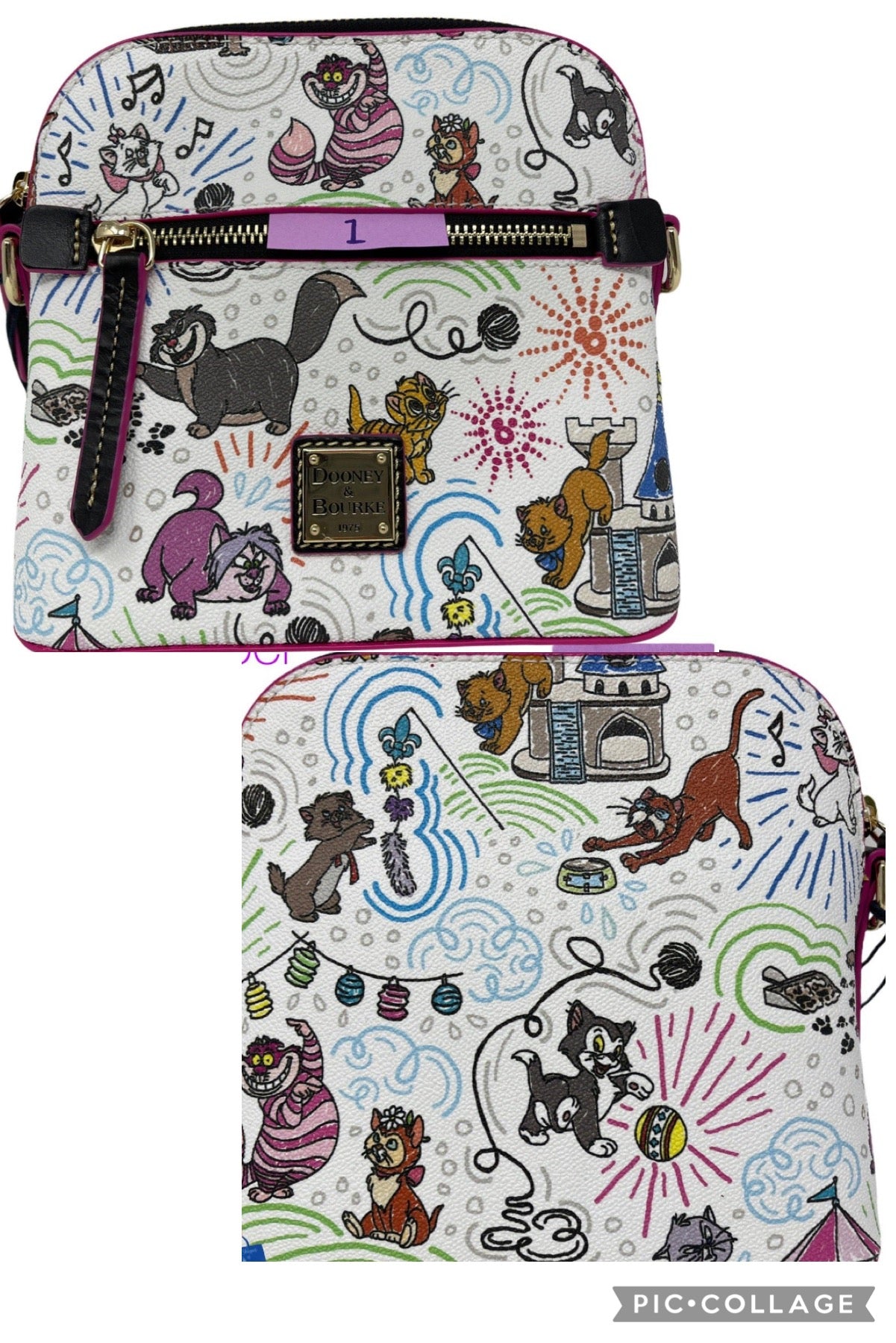 Disney Cats Sketch Dooney & Bourke Crossbody Bag