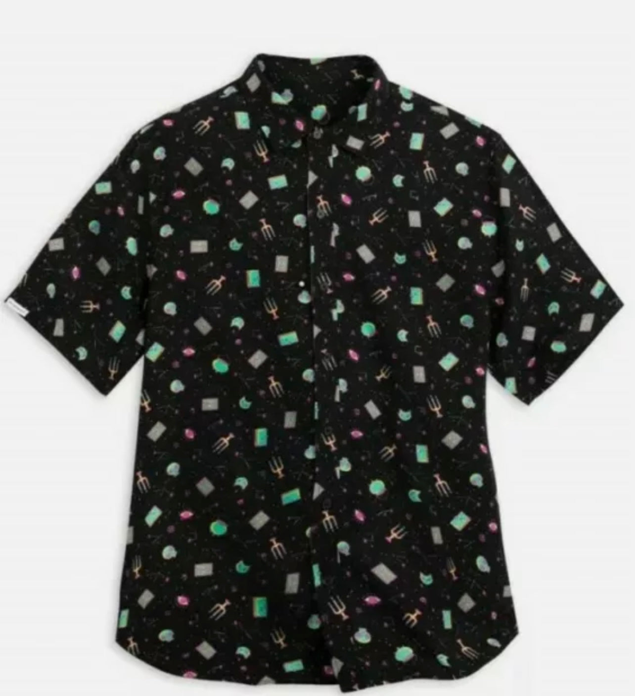 Disney Hocus Pocus Mens Unisex Button Woven Shirt