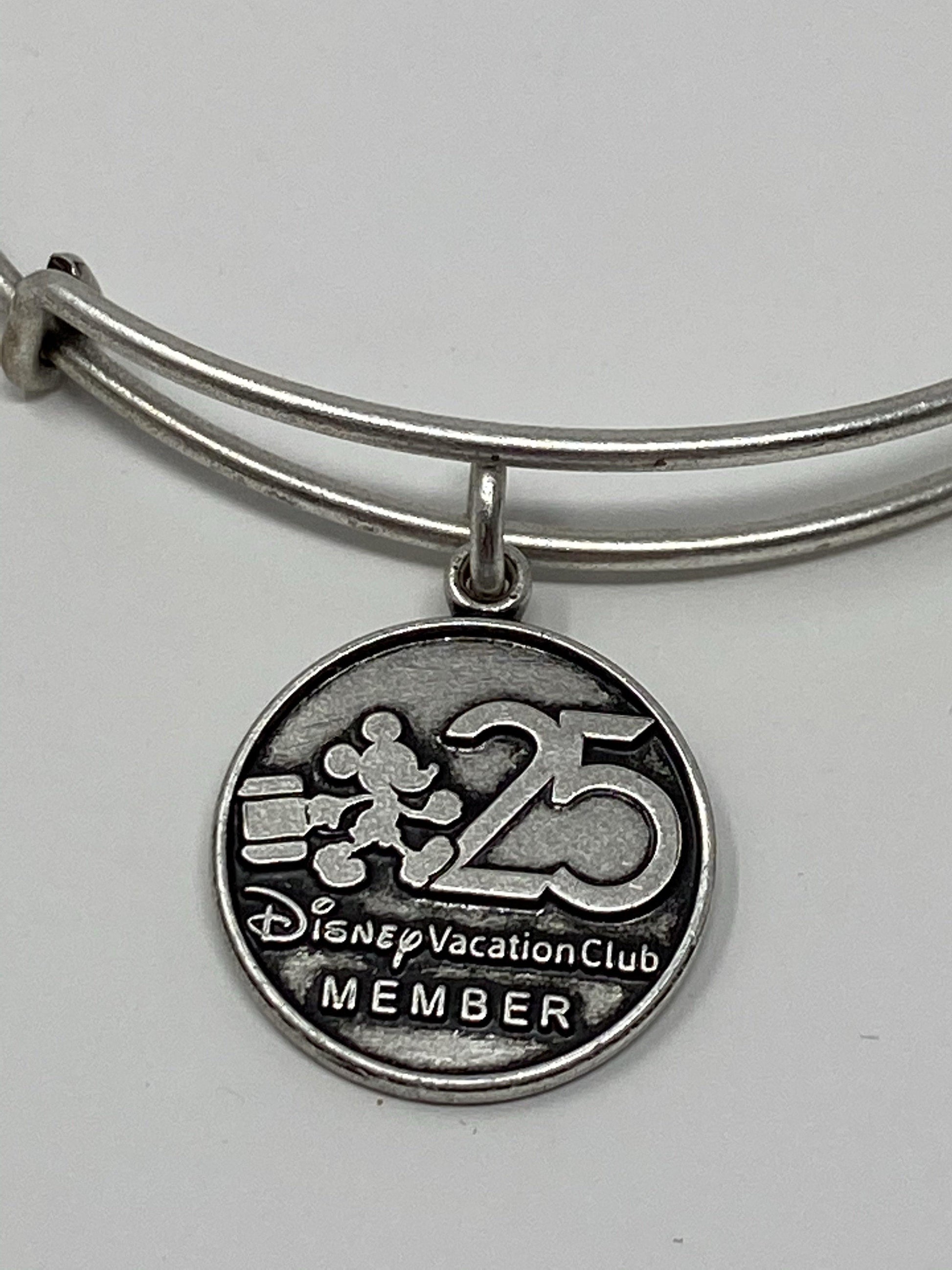 Disney Vacation Club 25 Years Mickey Silver Alex and Ani Bracelet - World of Treasures