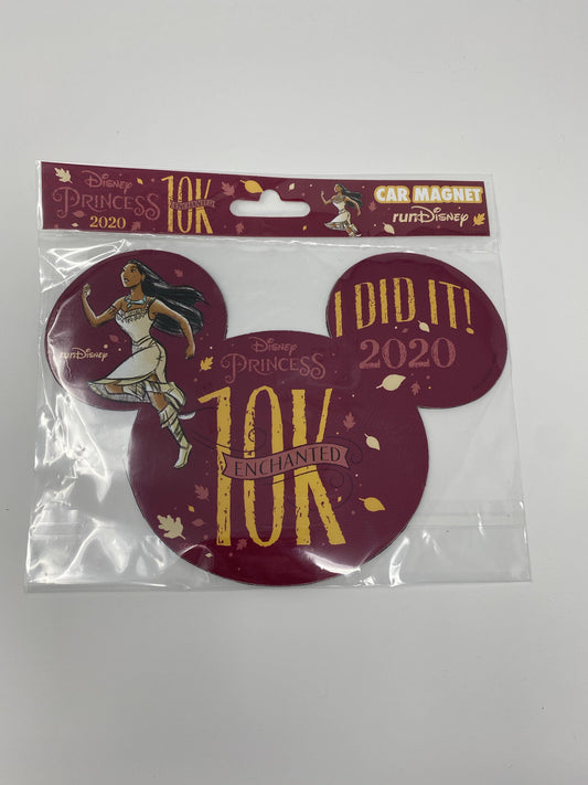 RunDisney 2020 Princess Half Marathon 10K Pocahontas Mickey Car Magnet - World of Treasures