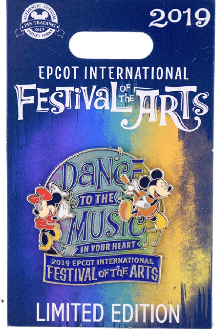 Disney Festival Of The Arts Pin - 2019 Mickey Minnie Dance To The Music - World of Treasures