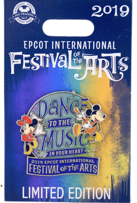 Disney Festival Of The Arts Pin - 2019 Mickey Minnie Dance To The Music - World of Treasures