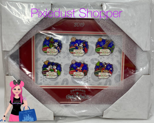 Disney Mickey’s Very Merry Christmas Party 2019 Framed 6 Pin Set-LE 500 - World of Treasures