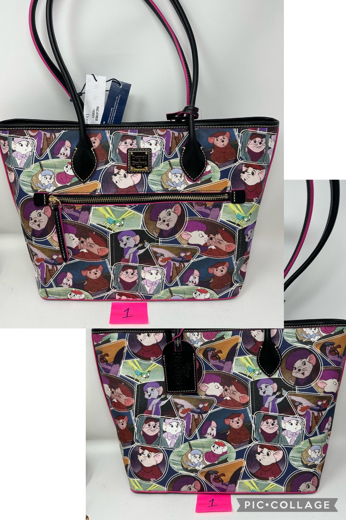 Disney Dooney & Bourke Rescuers Down Under Tote Bag Purse