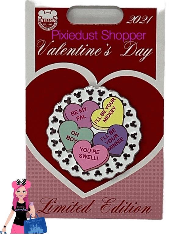 Disney Valentine’s Day Mickey Conversation Hearts 2021 Pin-Limited Edition - World of Treasures