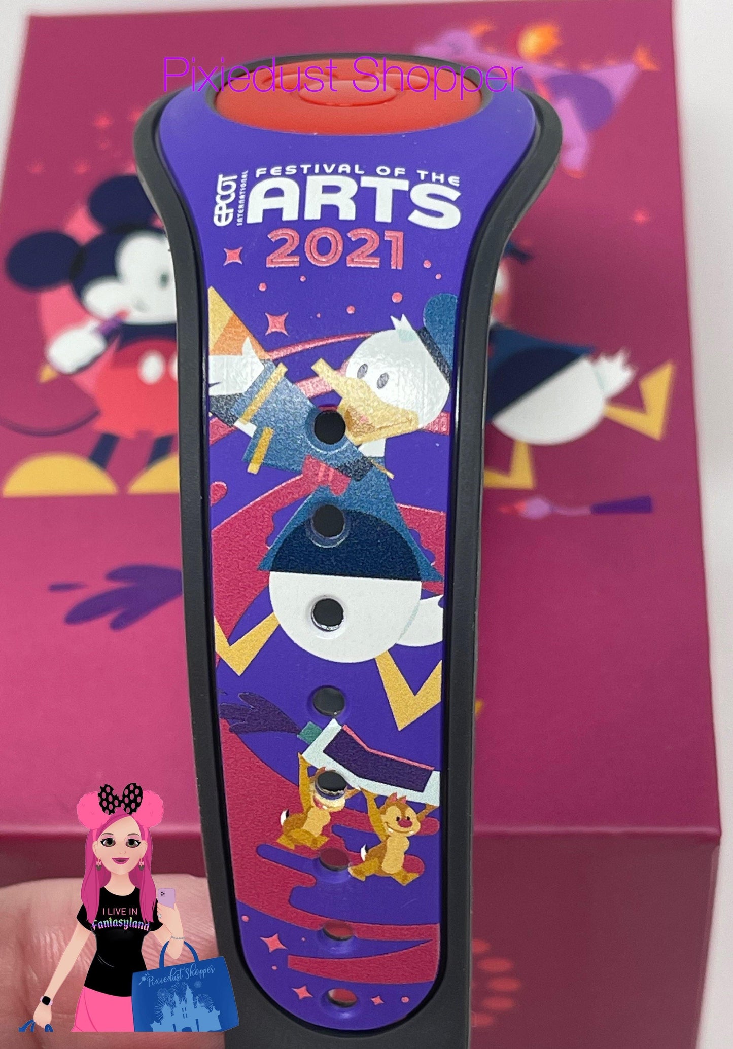 Disney Festival of Arts 2021 5th Anniversary Magicband Mickey and Friends-LE 2000 - World of Treasures