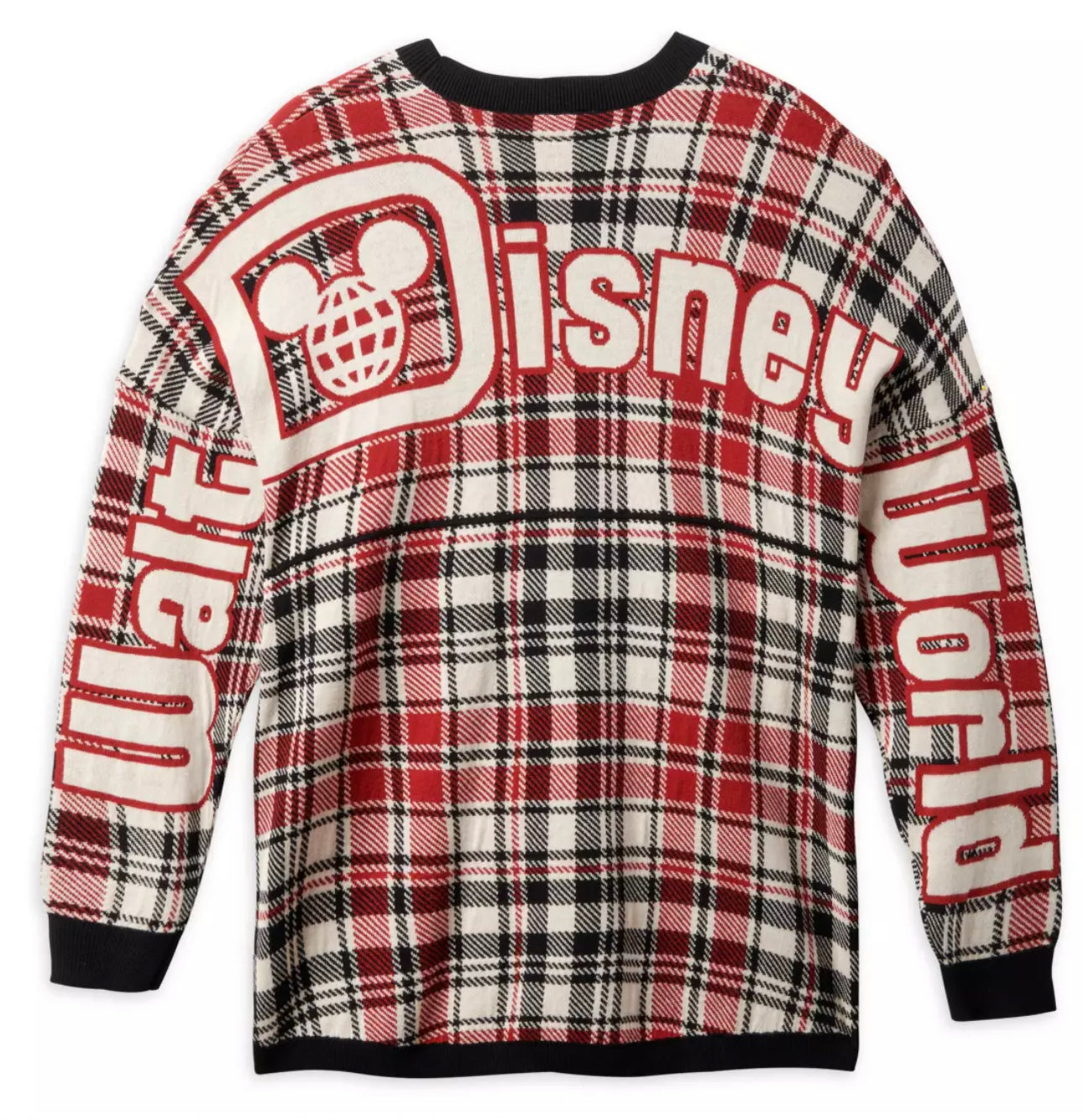 Walt Disney World Mickey Holiday Plaid Spirit Jersey Sweater