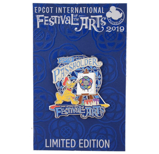 Disney 2019 Festival of the Arts Pluto Passholder Limited Edition Pin - World of Treasures