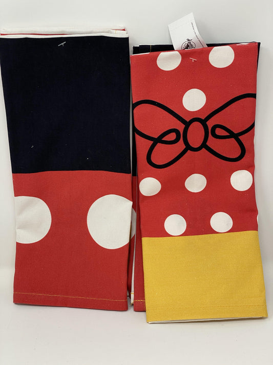 Disney Mickey and Minnie 2 Pack of Dish Hand Towels - World of Treasures