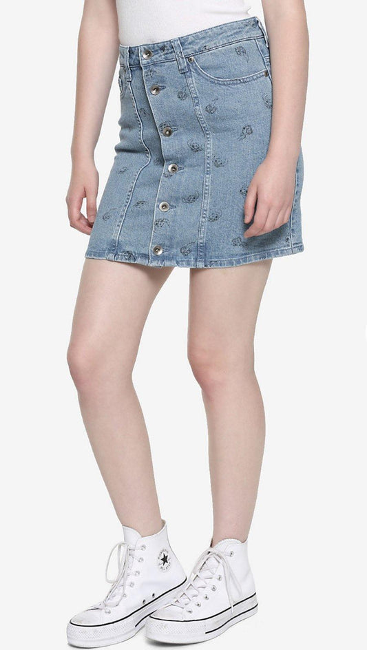 Disney Hot Topic Stitch Denim Jean Skirt - World of Treasures