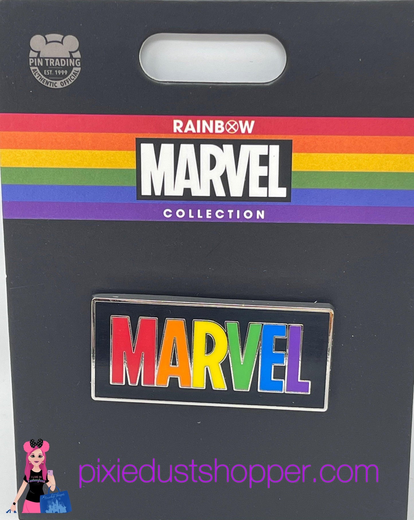 Disney Rainbow Collection Marvel Logo Pin - World of Treasures