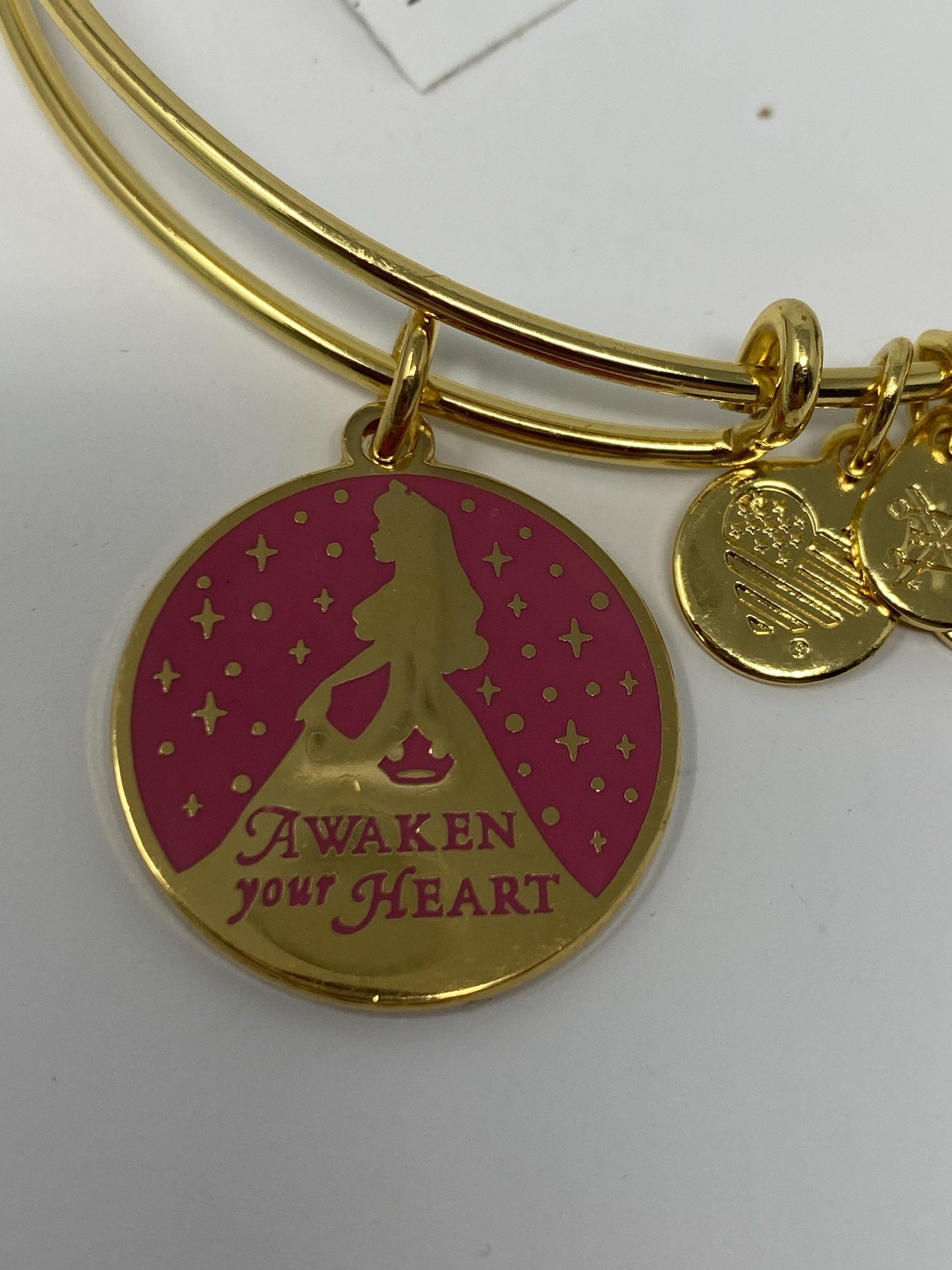 Disney Sleeping Beauty Awaken Your Heart Gold Alex and Ani Bracelet - World of Treasures