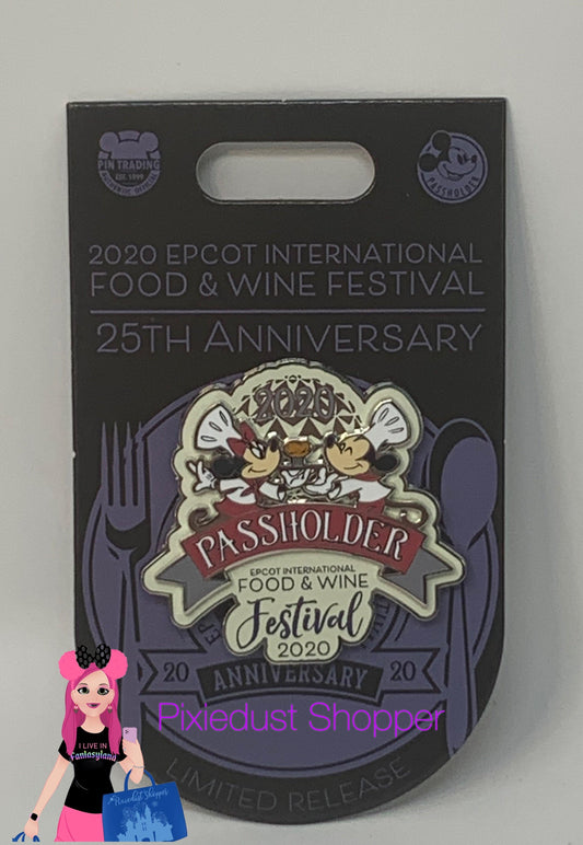 Disney Epcot Food and Wine Festival 2020 Mickey and Minnie AP Pin-Limited Release - World of Treasures