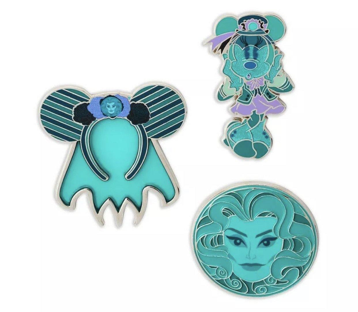 Disney Minnie Main Attraction Haunted Mansion Pin Set - World of Treasures