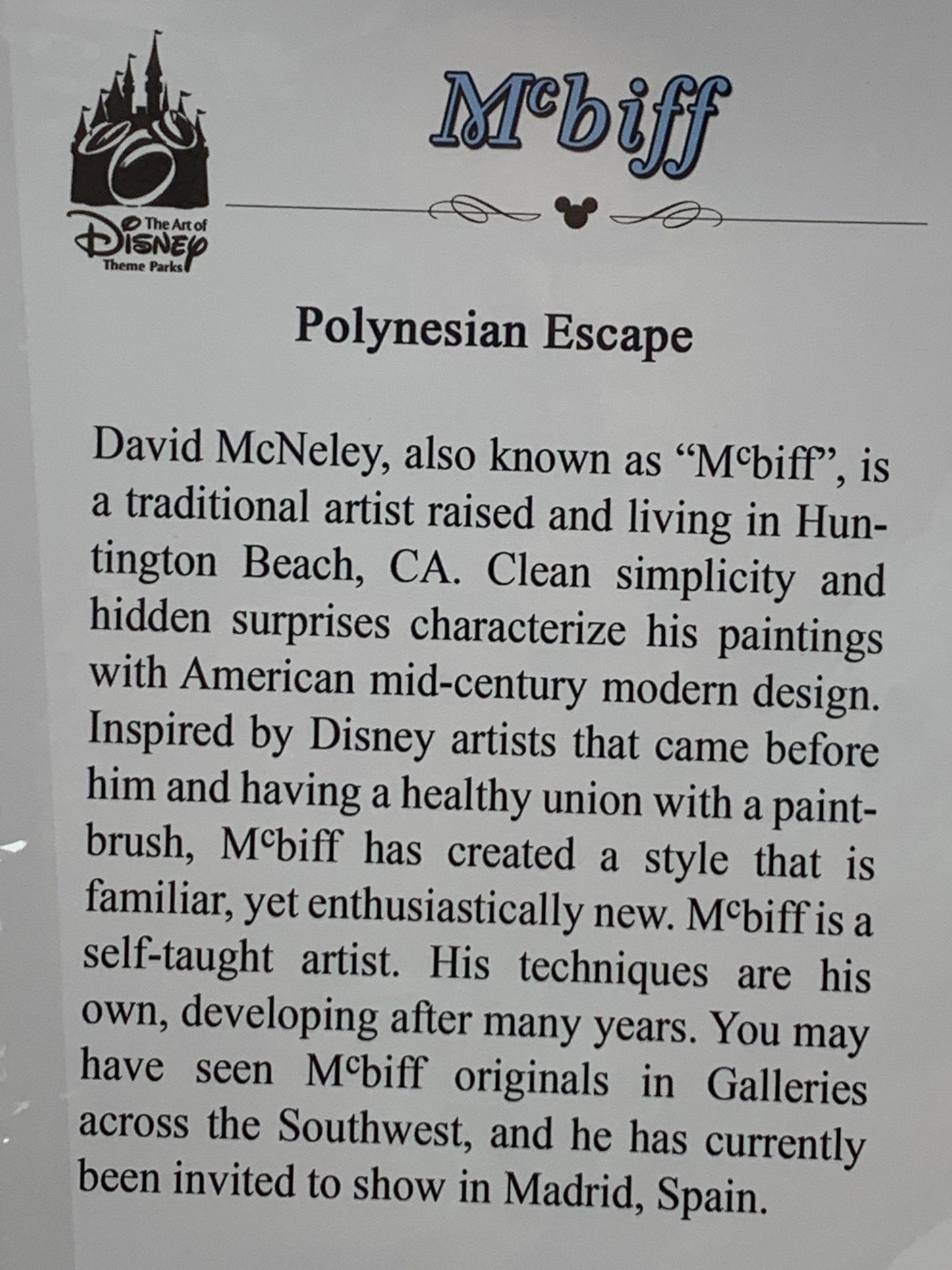 Disney Parks Polynesian Escape Deluxe Print by Mcbiff - World of Treasures