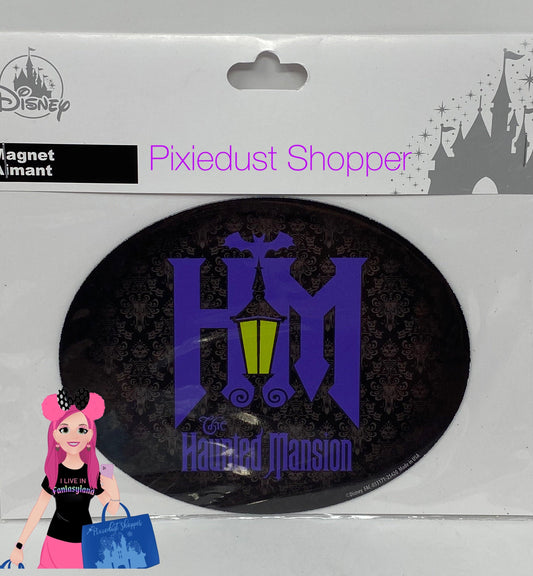 Disney Haunted Mansion HM Oval Bat Magnet - World of Treasures