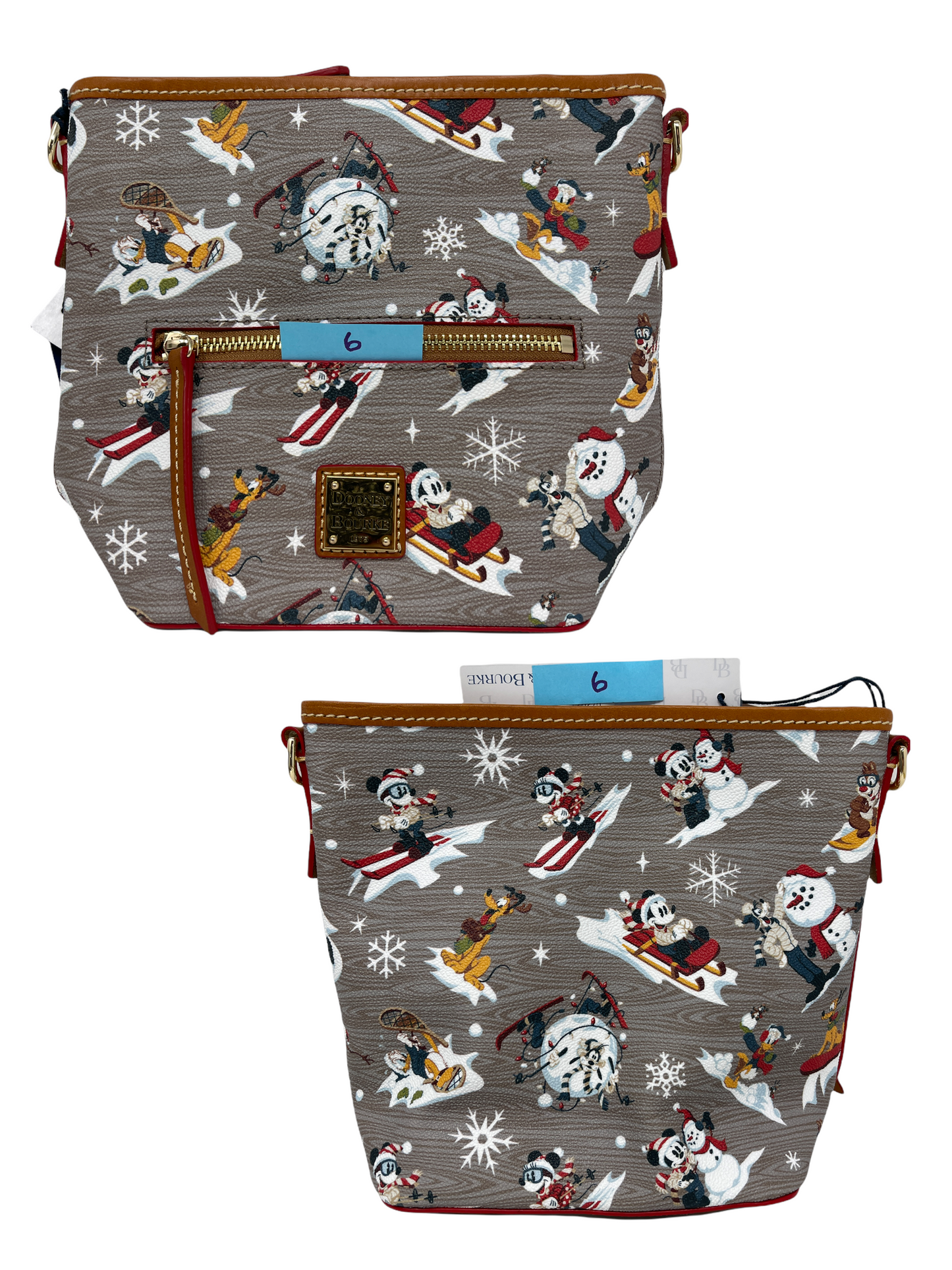 Disney Dooney & Bourke Mickey & Friends Holiday Crossbody Purse-Walts Lodge