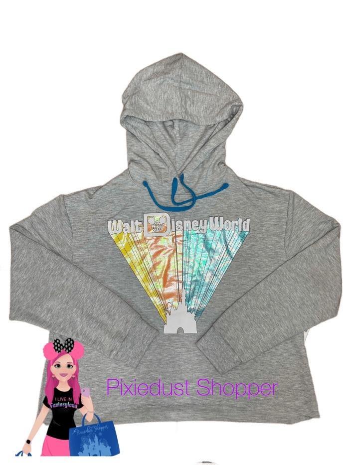 Walt Disney World Logo Iridescent Castle Pullover Hoodie for Women - World of Treasures