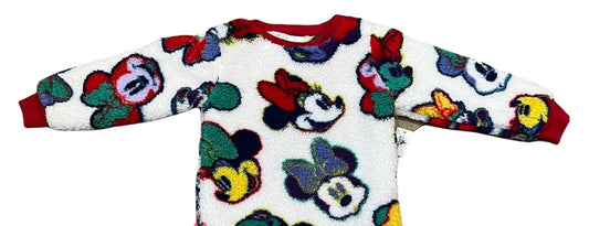 Disney Minnie Fuzzy Fleece Kids Pullover Small