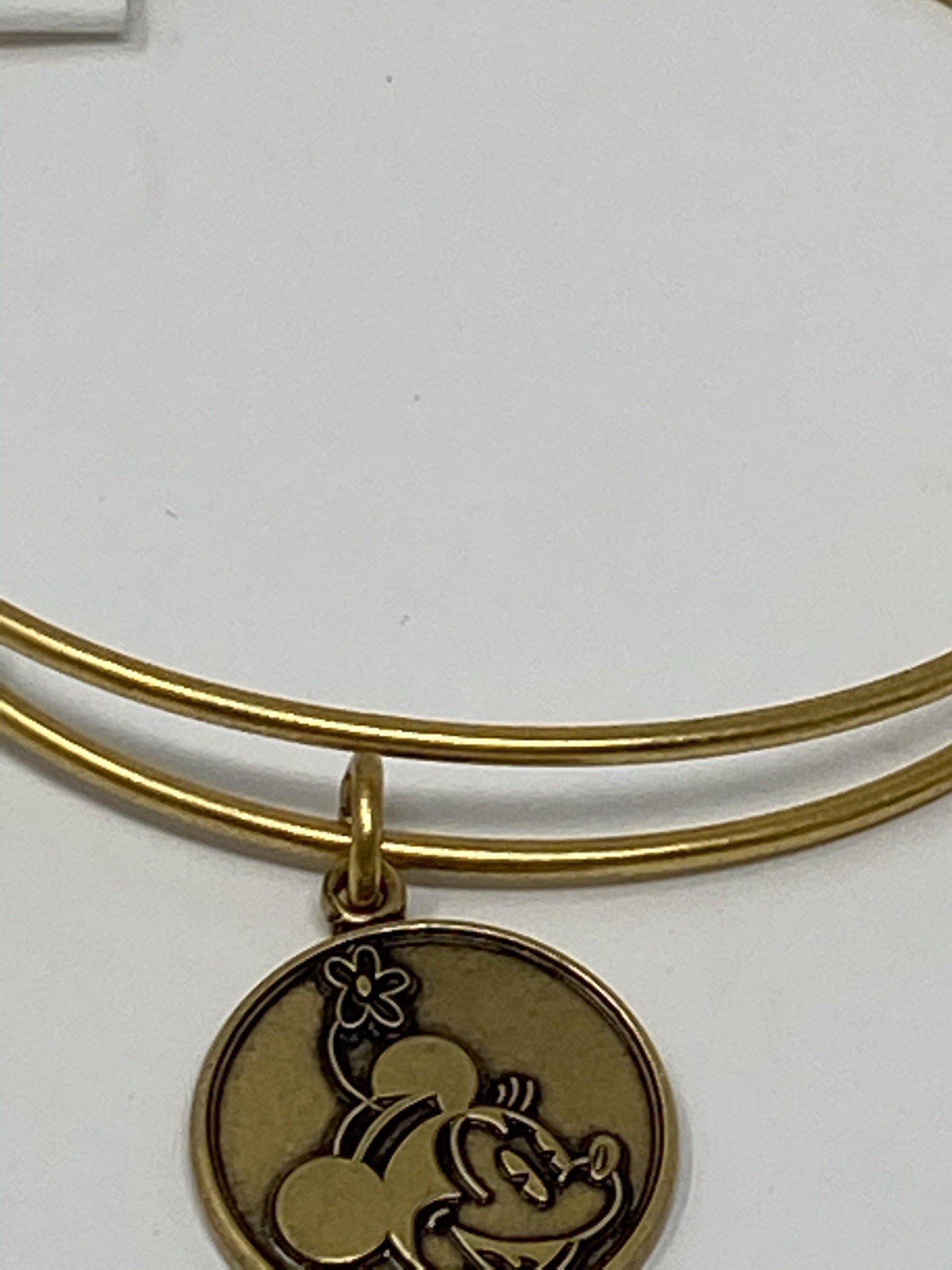 Disney Minnie Mouse Rose Gold Alex and Ani Bracelet - World of Treasures