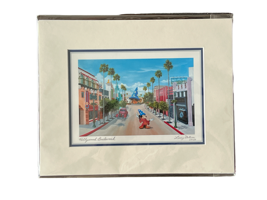 Disney Matted Print “Hollywood Boulevard” by Larry Dotson