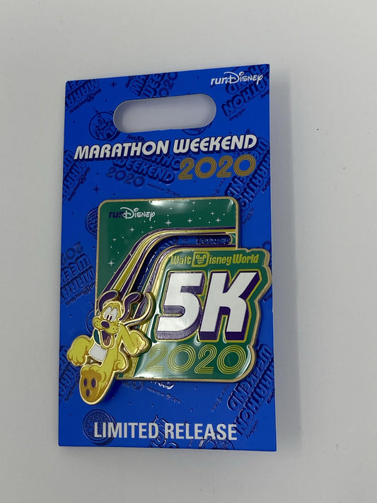 RunDisney 2020 Marathon Weekend 5K Pluto Slider Limited Release Pin - World of Treasures