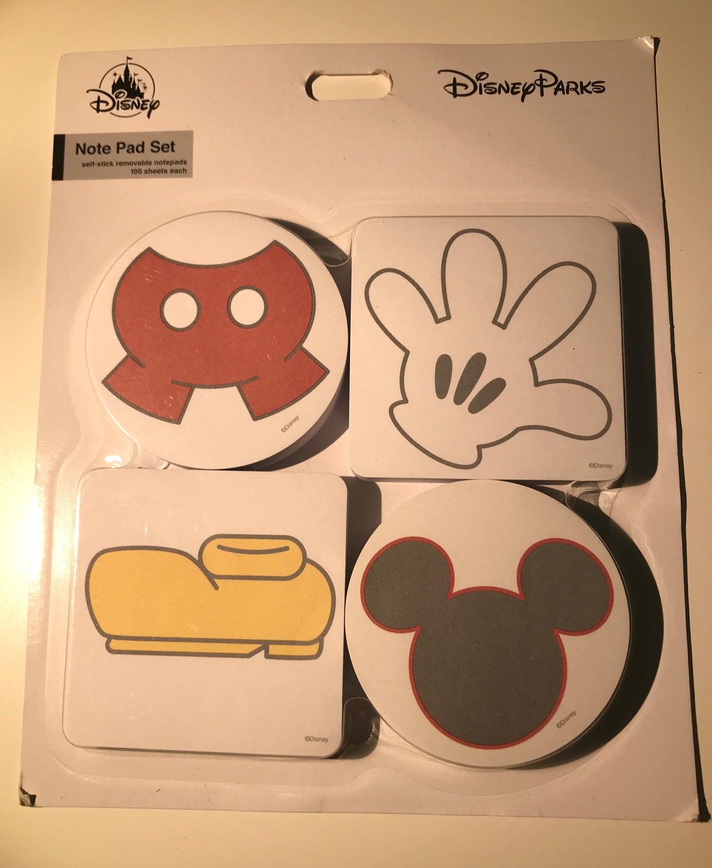 Disney Mickey Mouse Parts 4 Pack Note Pad Set