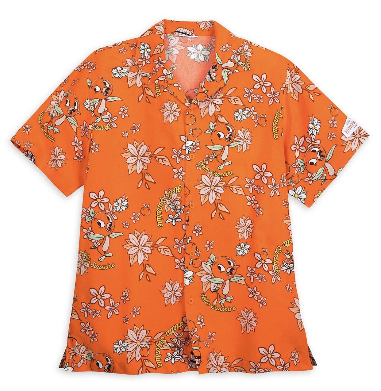 Disney Epcot 2020 Flower and Garden Festival Orange Bird Aloha Button Down Shirt - World of Treasures