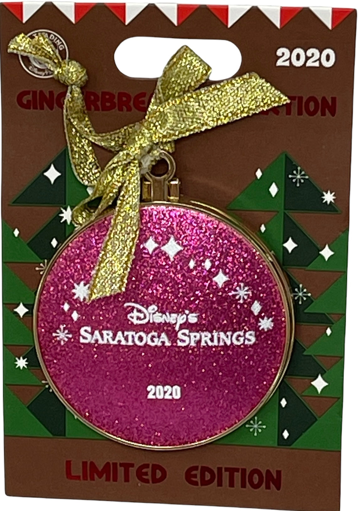 Disney Gingerbread Glitter Ornament Resort Pin-Boardwalk, Contemporary, Polynesi