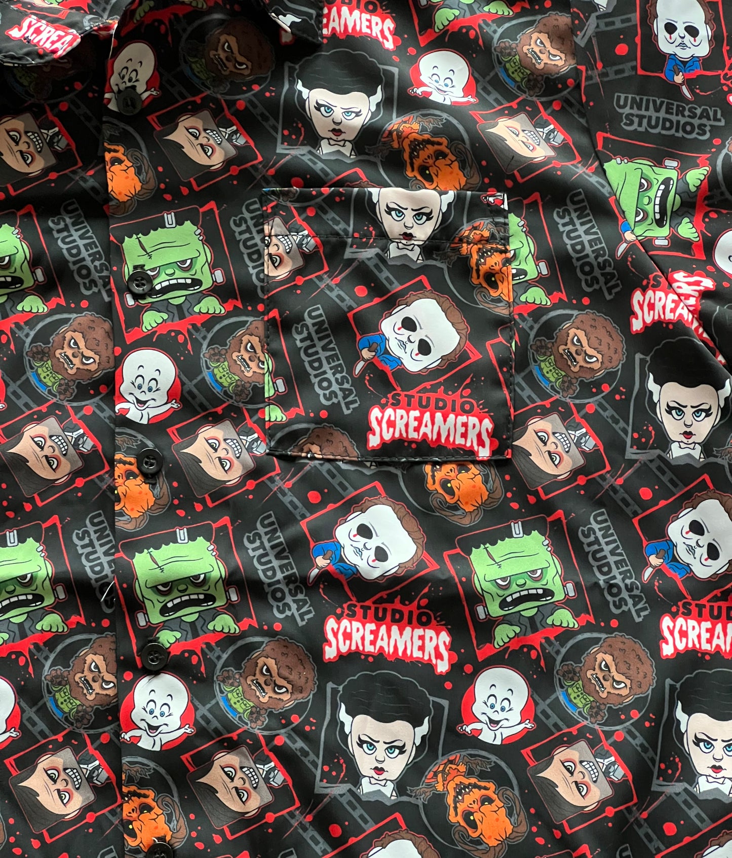 Universal Halloween Horror Nights 2022 Screamers Camp Shirt Button Down