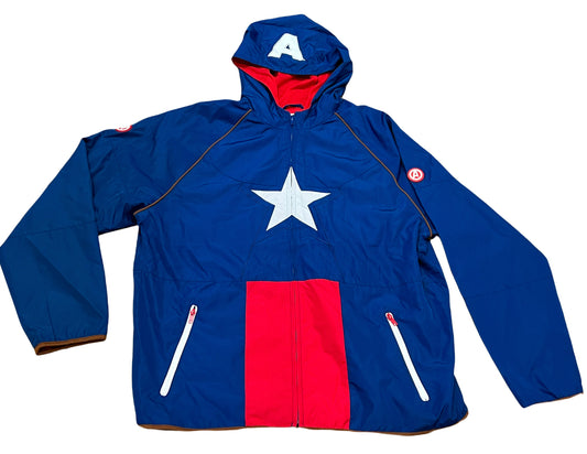 Disney Marvel Captain America Lined Windbreaker Jacket XL