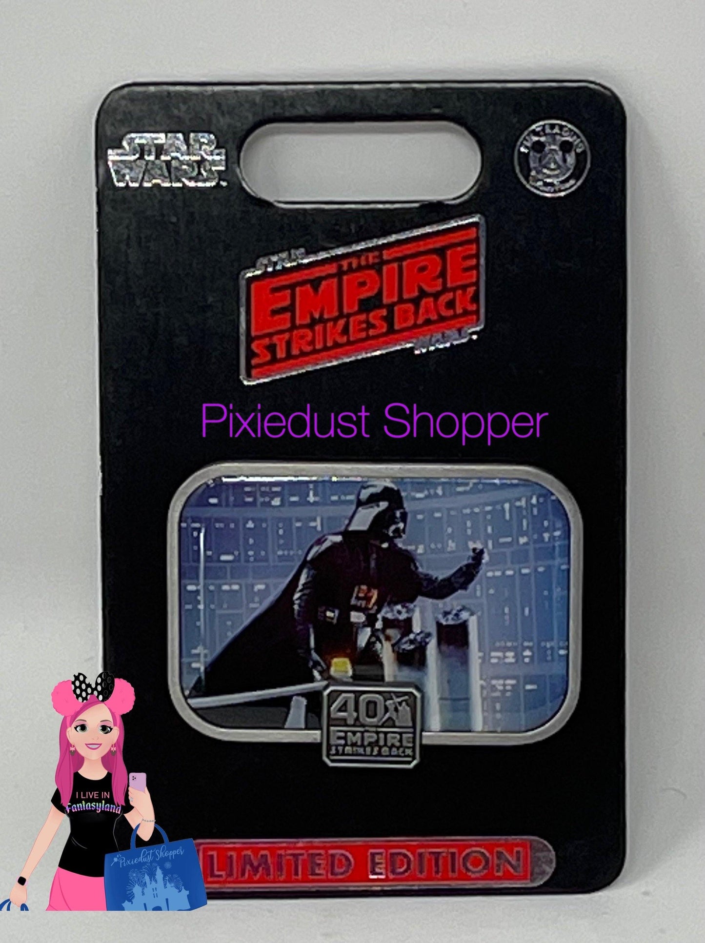 Disney Star Wars The Empire Strikes Back 40th Darth Vader Pin-Limited Edition - World of Treasures