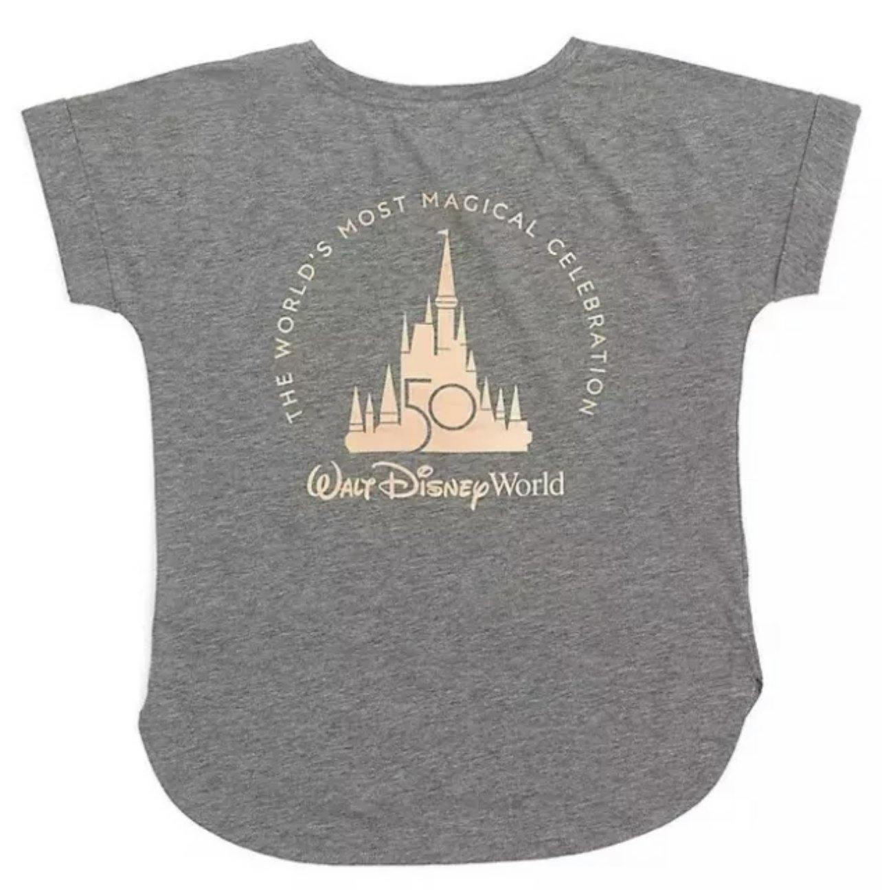 Walt Disney World 50th Anniversary Mickey Castle Women’s Dolman Shirt - World of Treasures