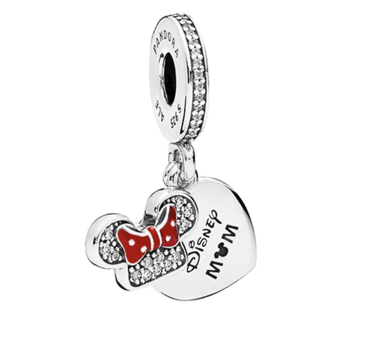 Disney Mom Heart with Minnie Ear Hat Pandora Charm - World of Treasures