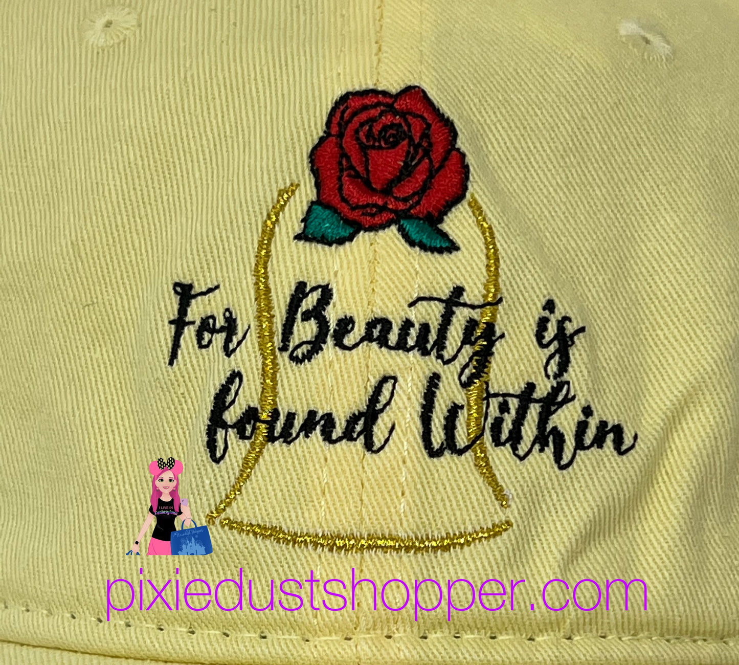 Disney Beauty and the Beast Enchanted Rose Baseball Cap for Adults