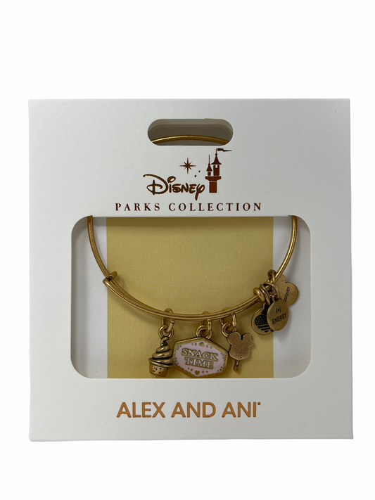 Disney Alex and Ani Snack Time, Dole Whip, Mickey Bar Bracelet Bangle