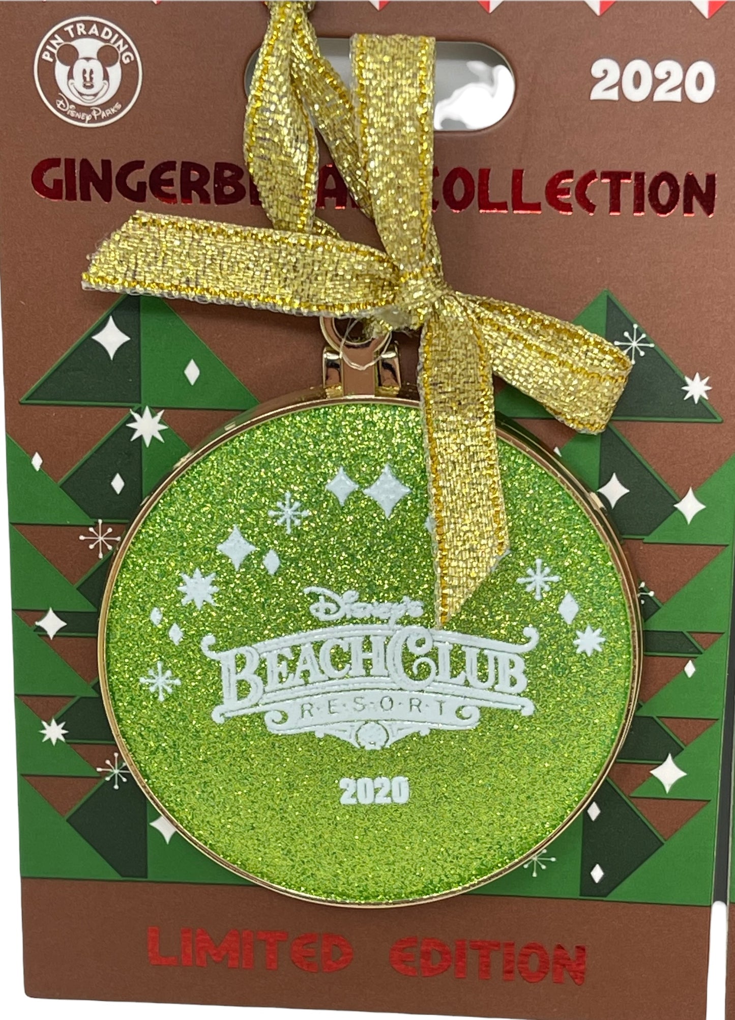 Disney Gingerbread Glitter Ornament Resort Pin-Boardwalk, Contemporary, Polynesi