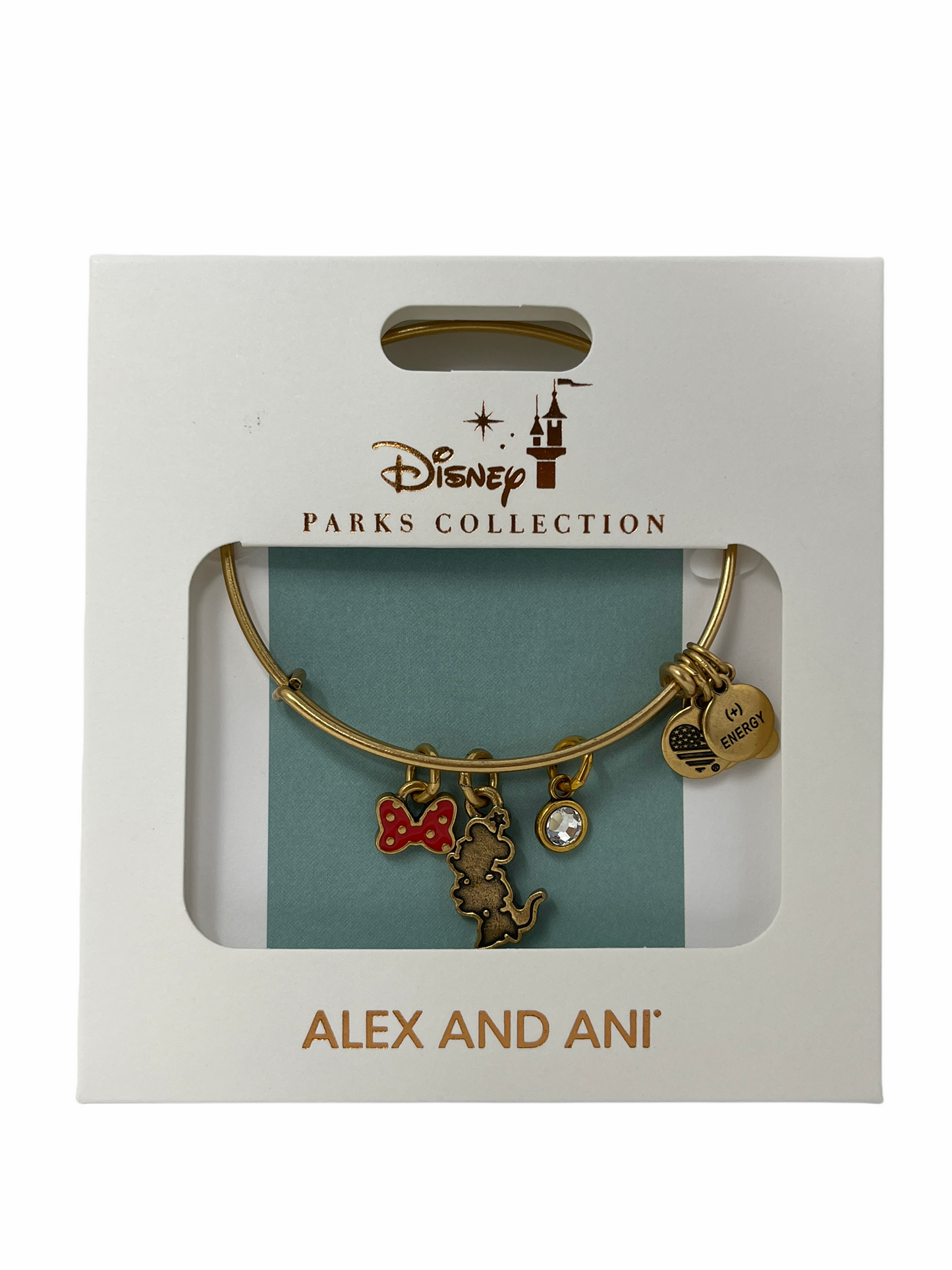 Disney Alex and Ani Minnie and Bow Charm Bracelet