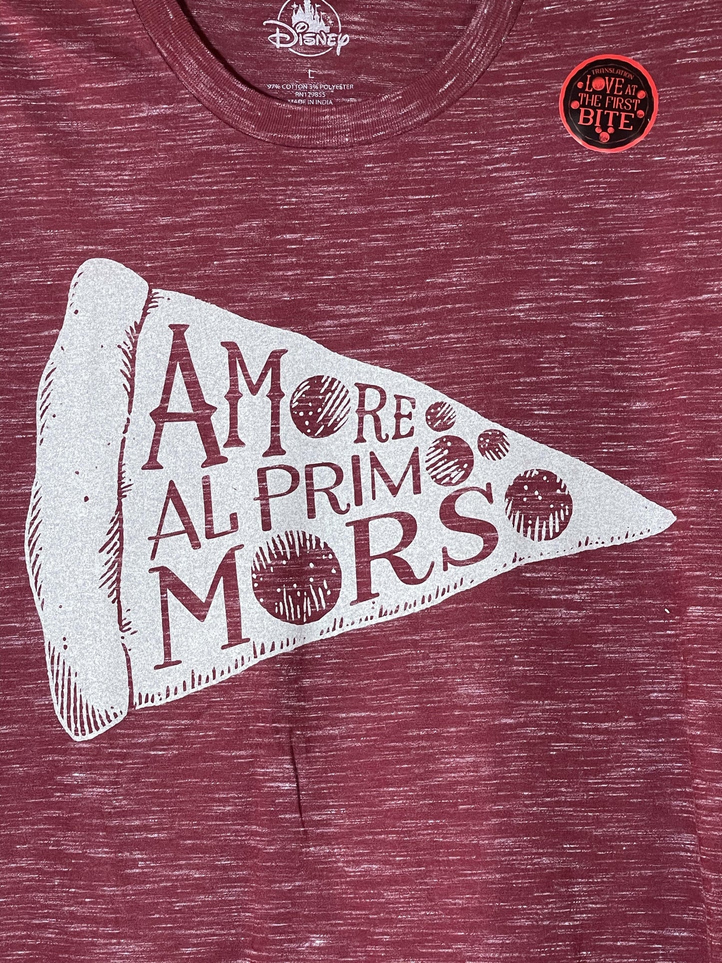 Disney Epcot Italy World Showcase Amore Al Primo Morso Pizza Shirt - World of Treasures