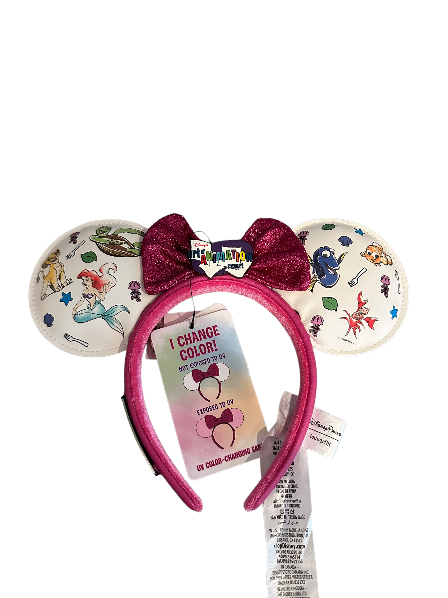 Disney Art of Animation Loungefly Ariel Ear Headband-Color Changing