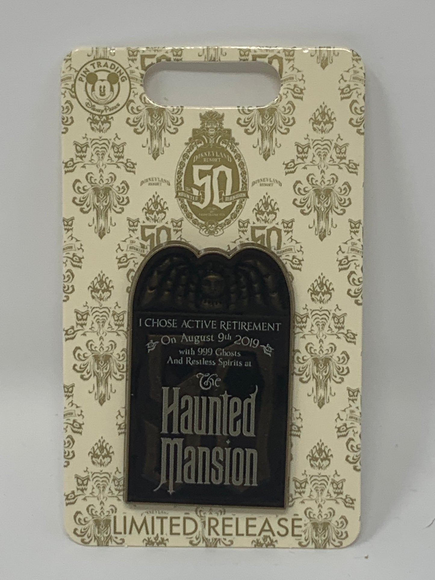 Disney Haunted Mansion 50th Anniversary August 9, 2019 Tombstone Pin-Limited Rel