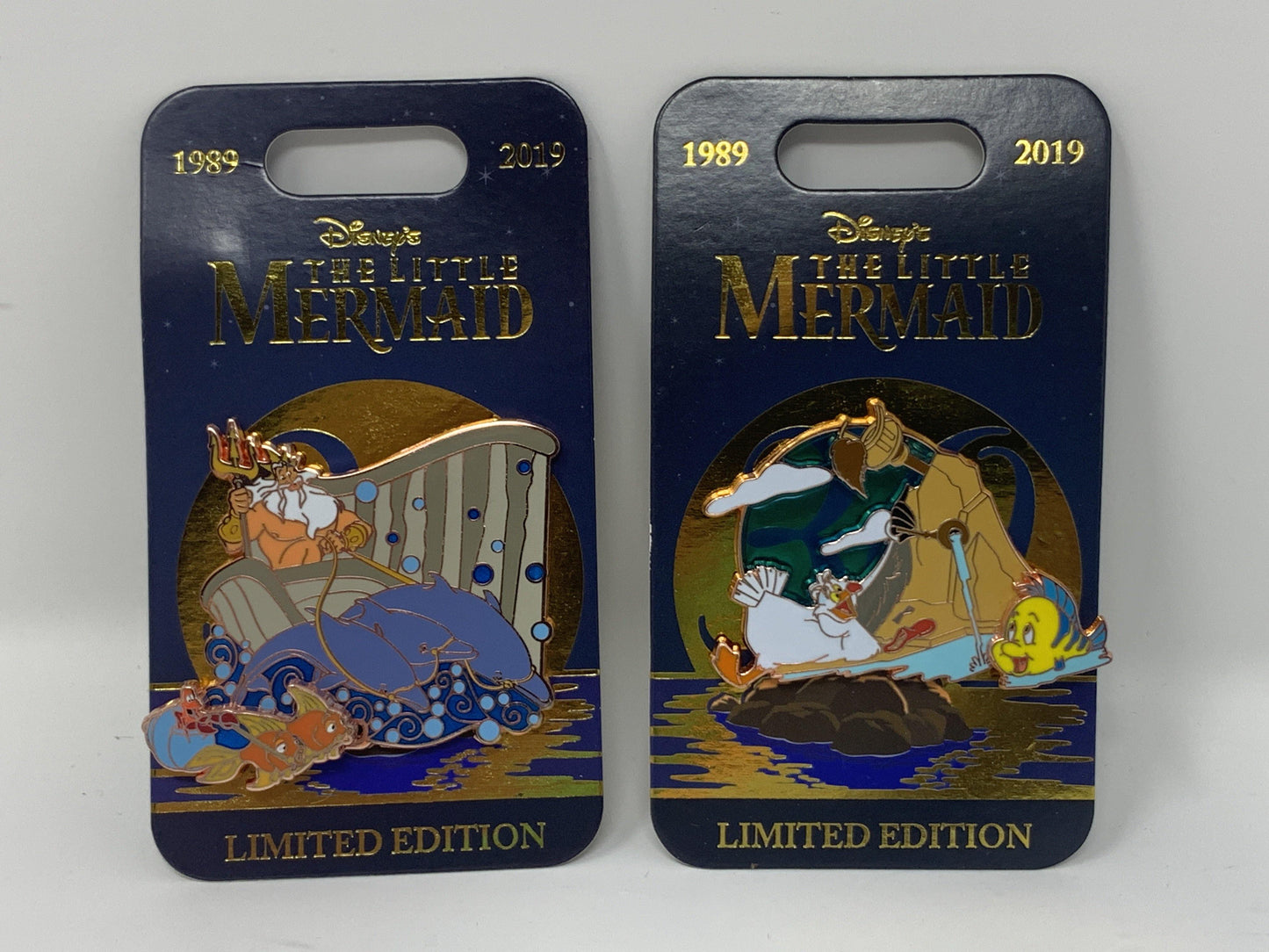 Disney Little Mermaid 30th Anniversary King Triton or Scully/Flounder LE Pin - World of Treasures