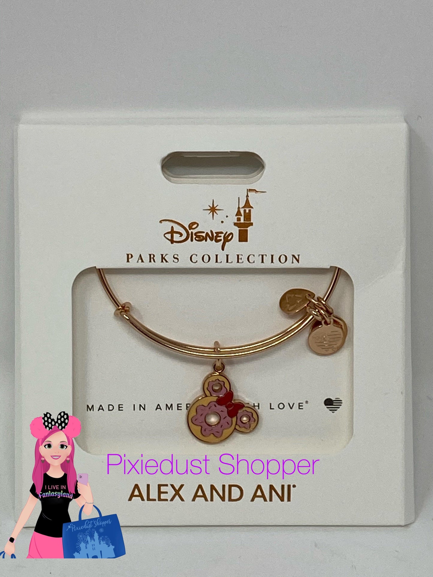 Disney Minnie Mouse Donut Bangle by Alex and Ani - World of Treasures