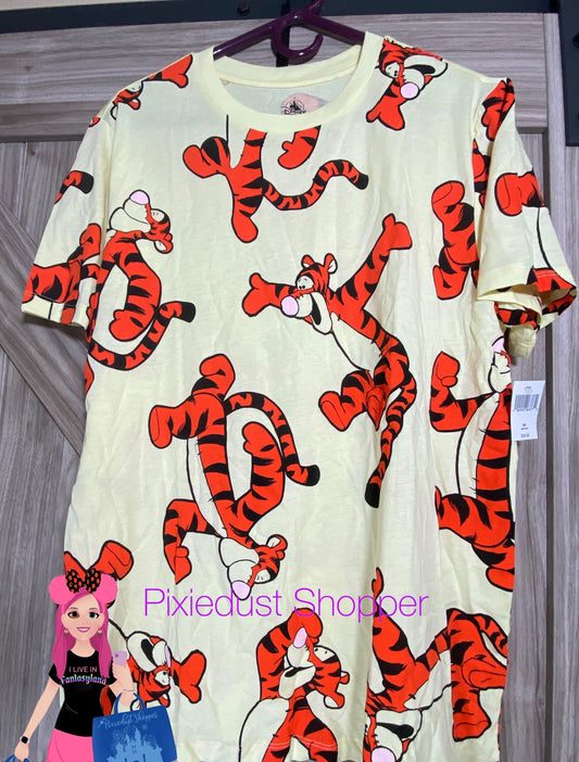 Disney Tigger All Over Print Mens Unisex Shirt - World of Treasures