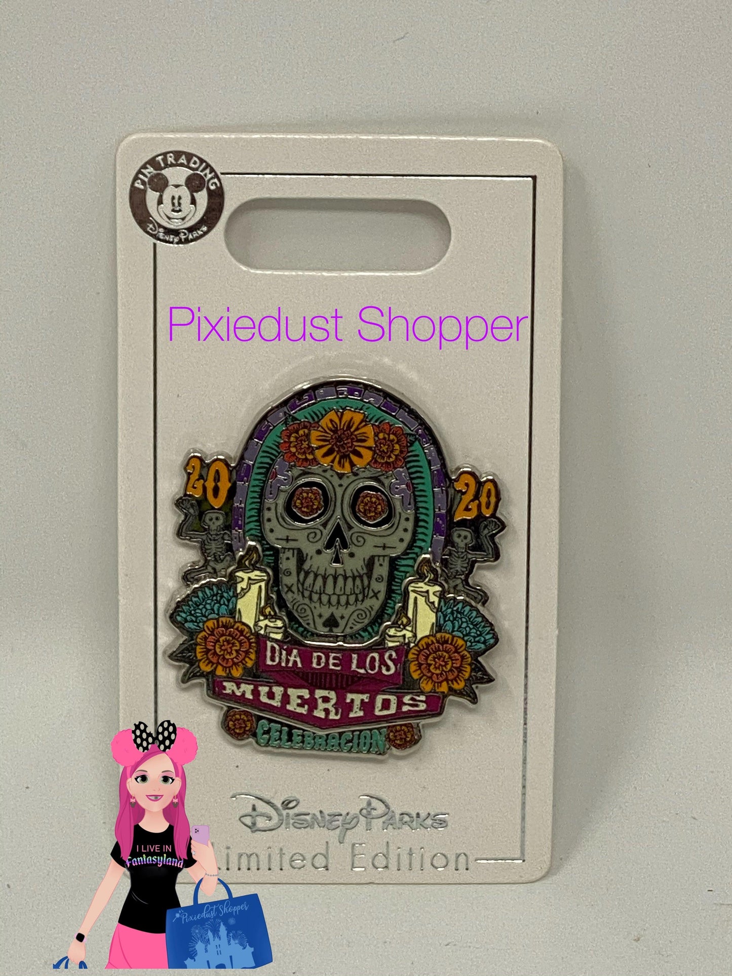 Disney Dia De Los Muertos 2029 Sugar Skull Pin Limited Edition - World of Treasures