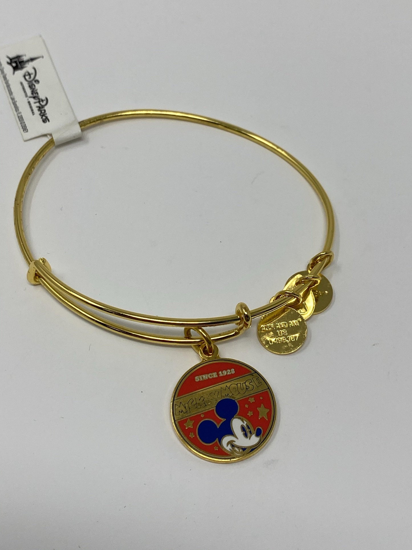 Disney Mickey Mouse Since 1928 Gold Alex and Ani Bracelet - World of Treasures